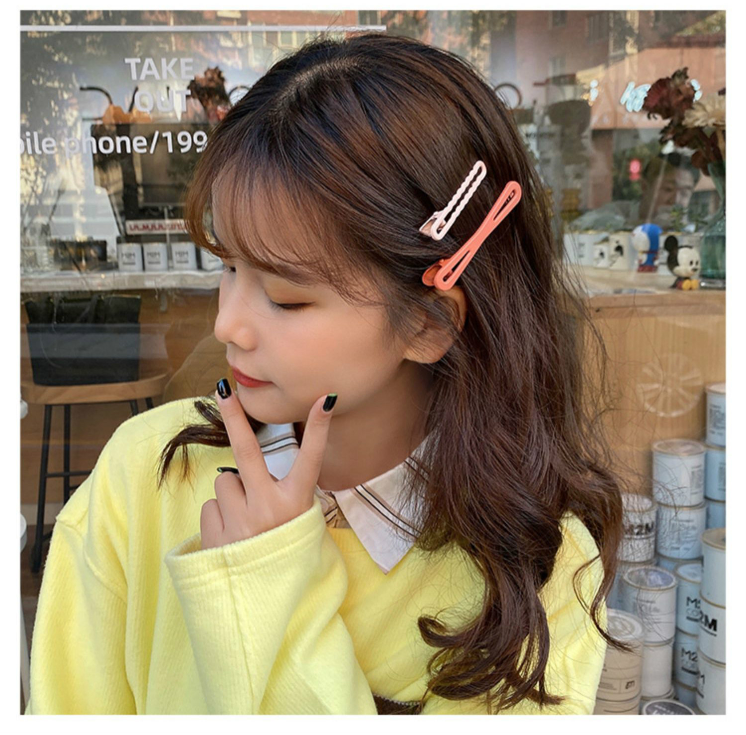 网红碎发一字夹后脑勺夹子头饰2021年新款刘海侧边发夹夏季发卡女 20