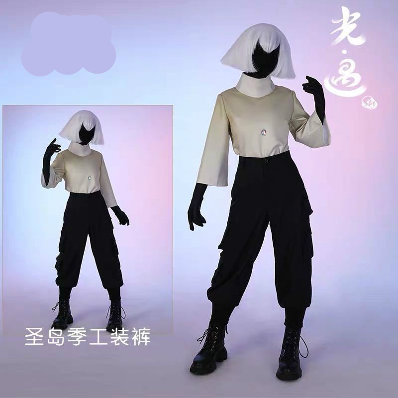 光遇sky圣岛季预言季工装剑道裤双子先祖cos服装全套粉色披风s