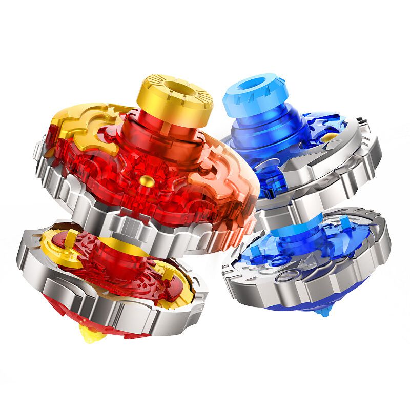 超变战陀三星陀螺玩具儿童拉线男孩二星升级版圣焰红龙套装 三星合金