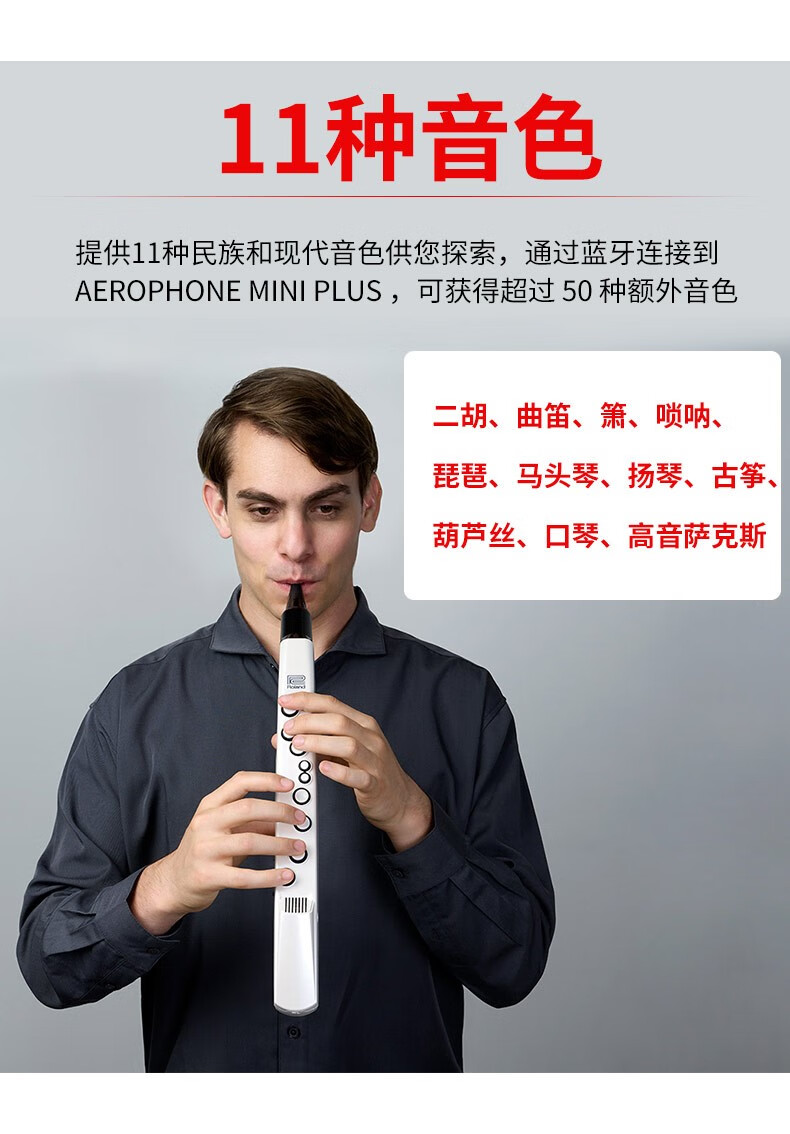 十里清波roland罗兰电吹管ae01/01c初学者入门电子萨克斯管乐器大全ae