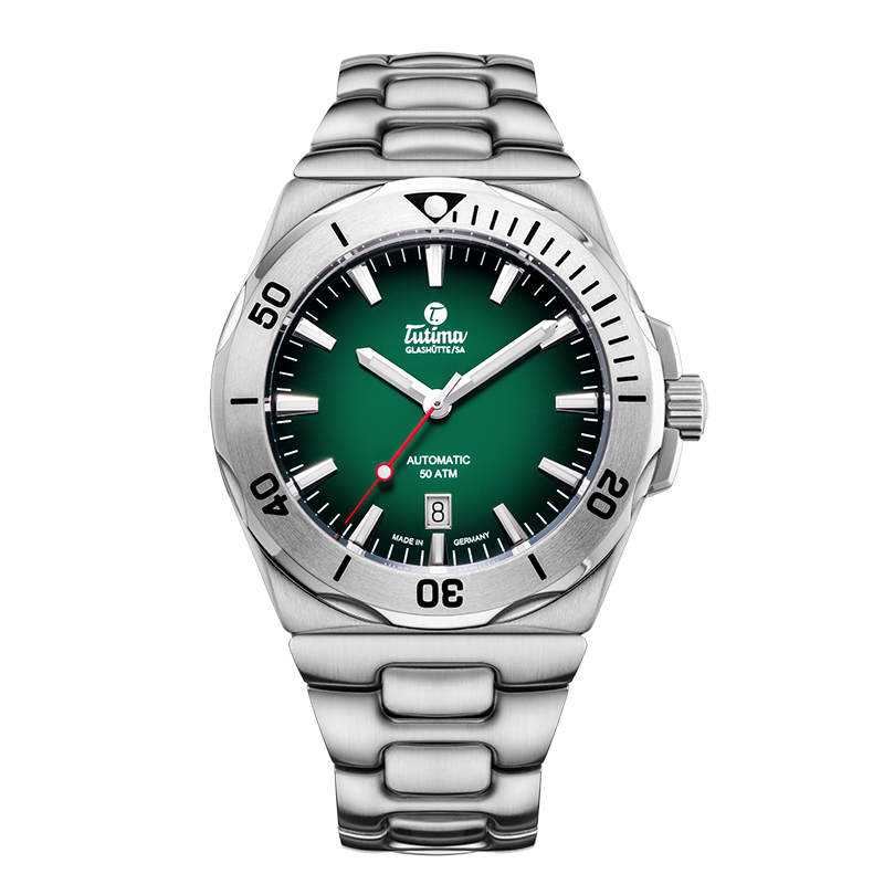 拓天马tutima德国手表军表m2运动纵横七海系列 自动机械男表 6155-06