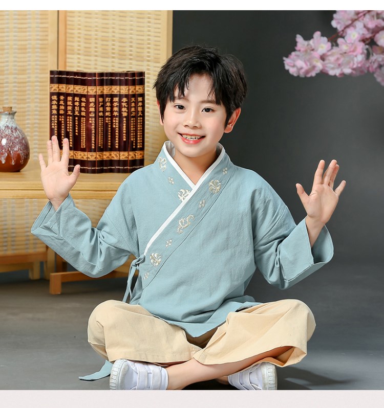 六一儿童国学服古装演出服幼儿园弟子规男女书童中国风汉服孝道礼男款