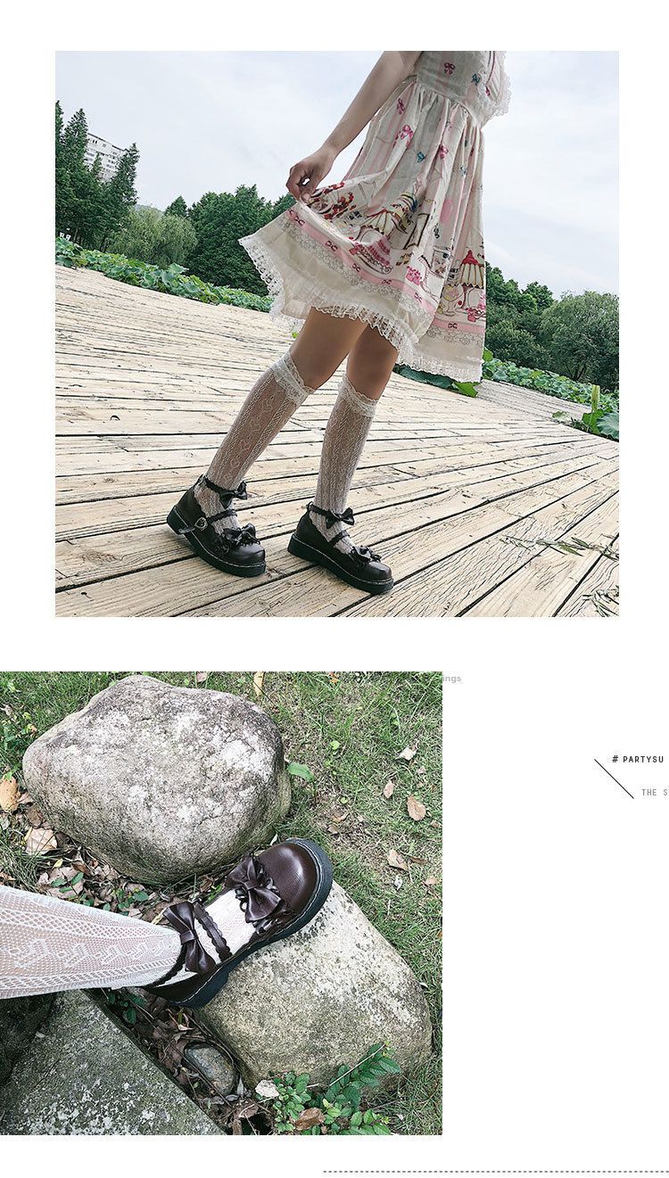 洛丽塔鞋子大码ita鞋子梅露露梅露露小皮鞋lolita日系花边圆头jk制服