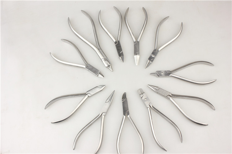 牙科材料 齿科手术器械 口腔护理 不锈钢 技工钳 平头 正畸钳 钢丝