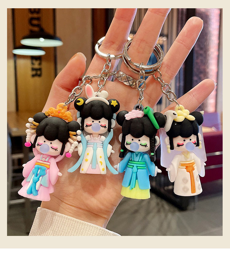 林深不知处钥匙扣网红玩具软胶挂件鼻涕泡泡盲盒公仔女孩摆件 梁山伯