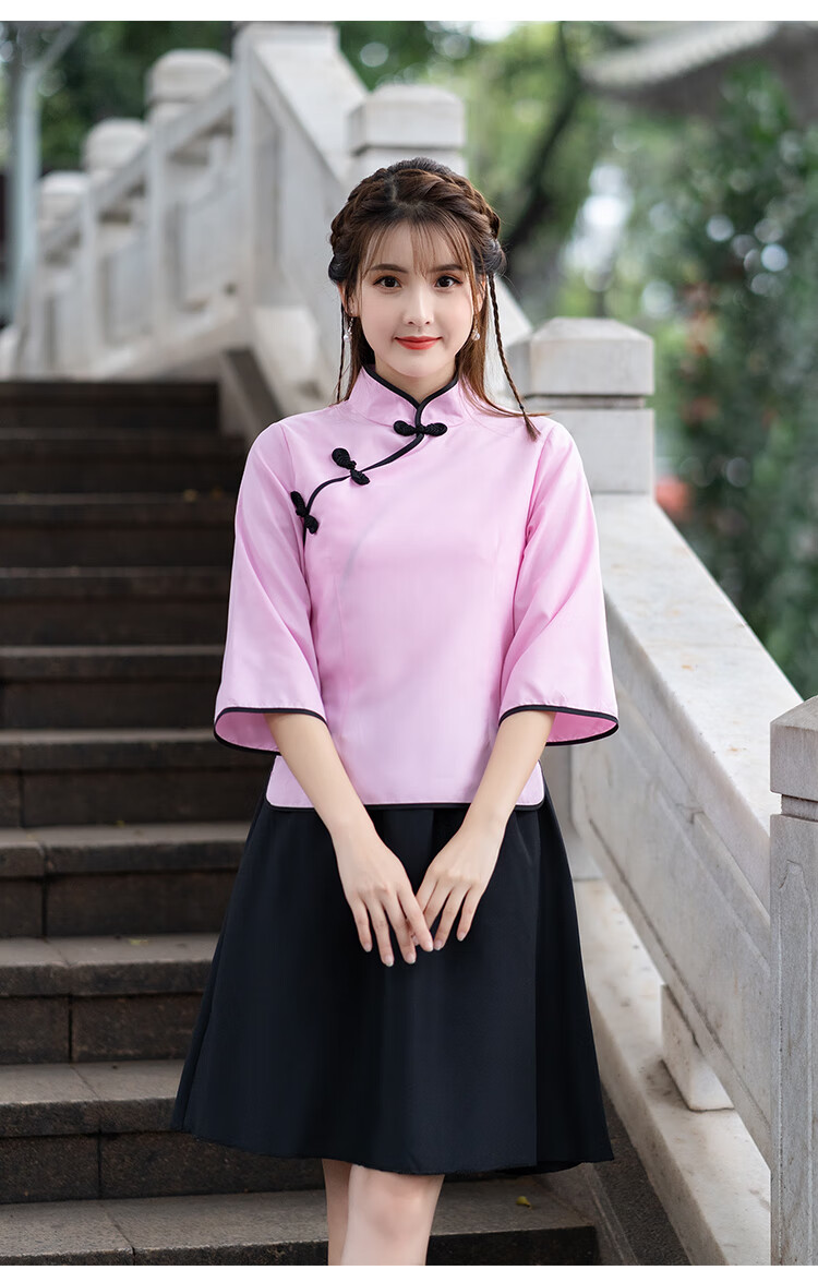 新品包开发票民国学生装女五四青年装民国风女装中山装男班服舞台表演