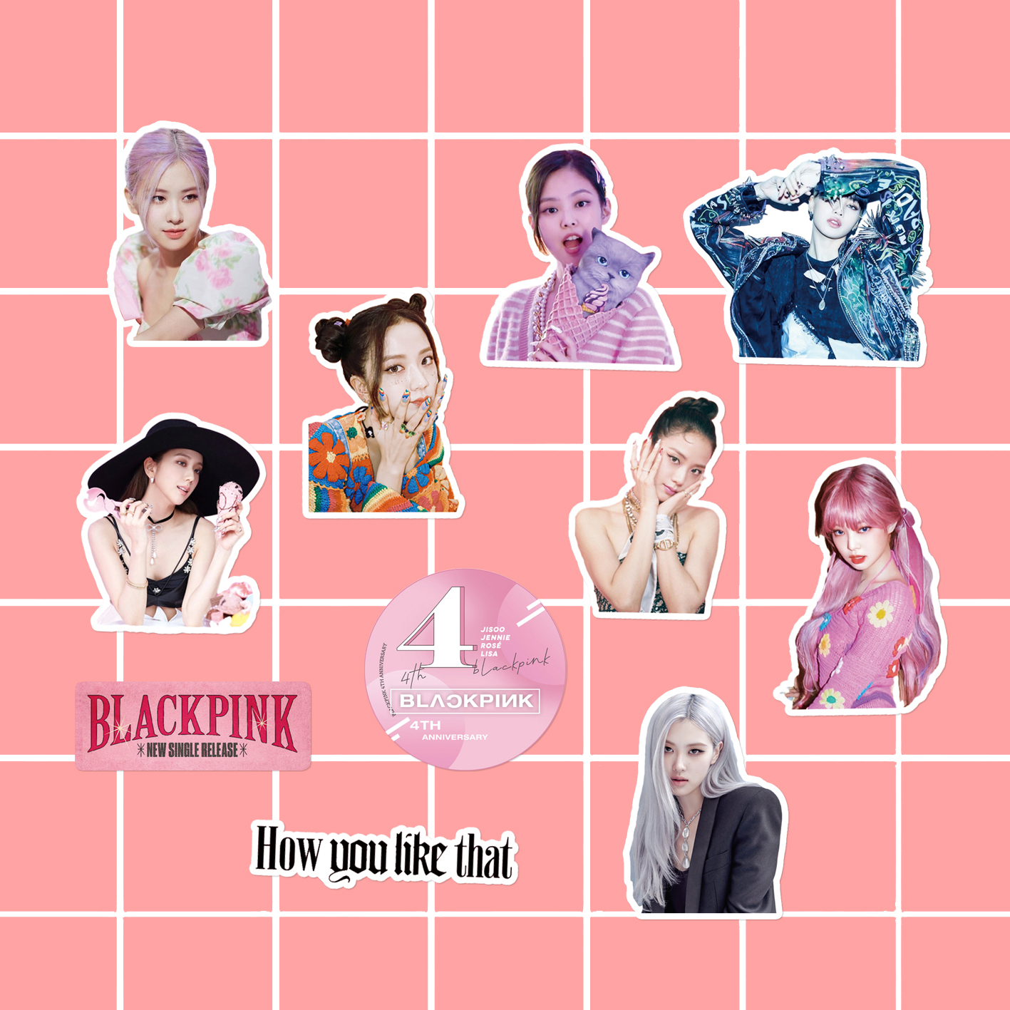 blackpink贴纸手帐贴纸lisa金智妮jennie金智秀明星周边