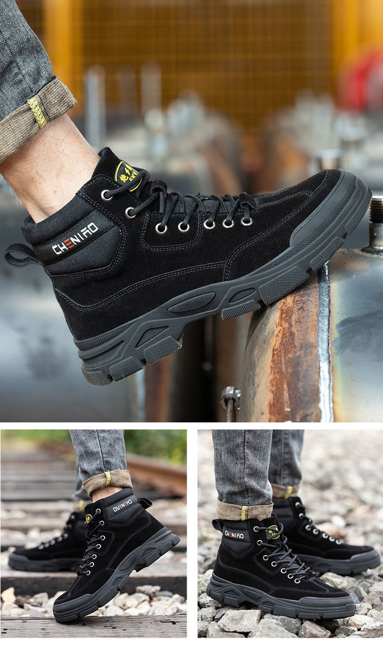 迈沃克夏天工装建筑工人劳保鞋男夏季透气工作防砸防刺穿防臭轻便钢板