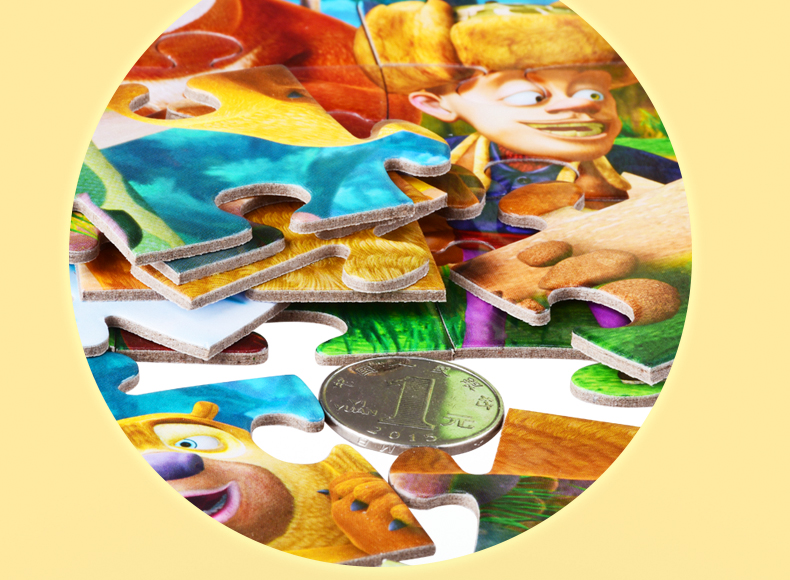 儿童熊出没拼图光头强48100片拼图儿童玩具3456岁幼儿园男孩女孩100粒