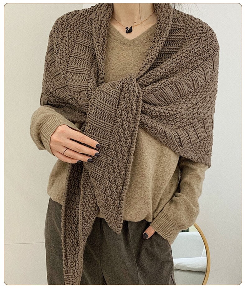 颈椎专用围巾 颈椎专用围巾女款冬季小围巾护颈厚保暖三角巾秋冬保护