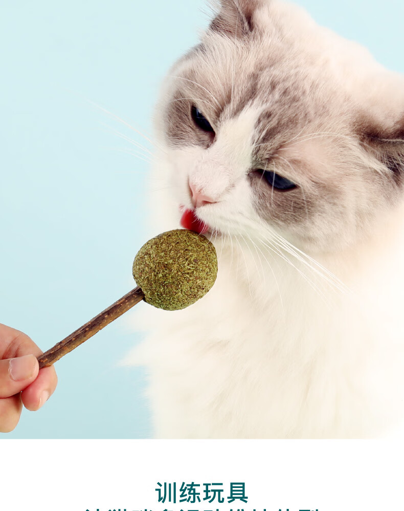 怡亲猫草猫薄荷棒棒糖猫零食 去毛球磨牙洁齿清新口气 猫薄荷230ml*3