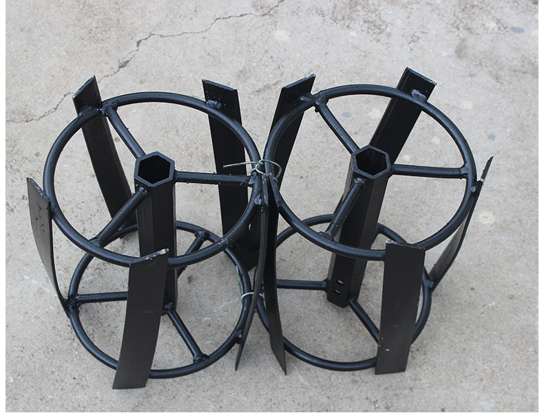 德骊嘉 微耕机除草轮 配件六角星防缠草除草轮割草轮锄草 锰钢刀片