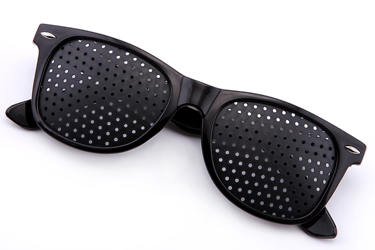 小孔成像眼镜近视散光斜视力多孔5孔眼轴训练镜儿童学生护目 五孔黑色