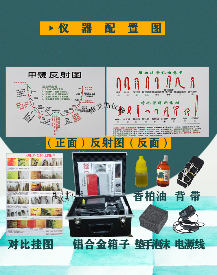 超高清xw880微循环检测仪显微观察仪甲襞末梢血管流速企业店7寸高清