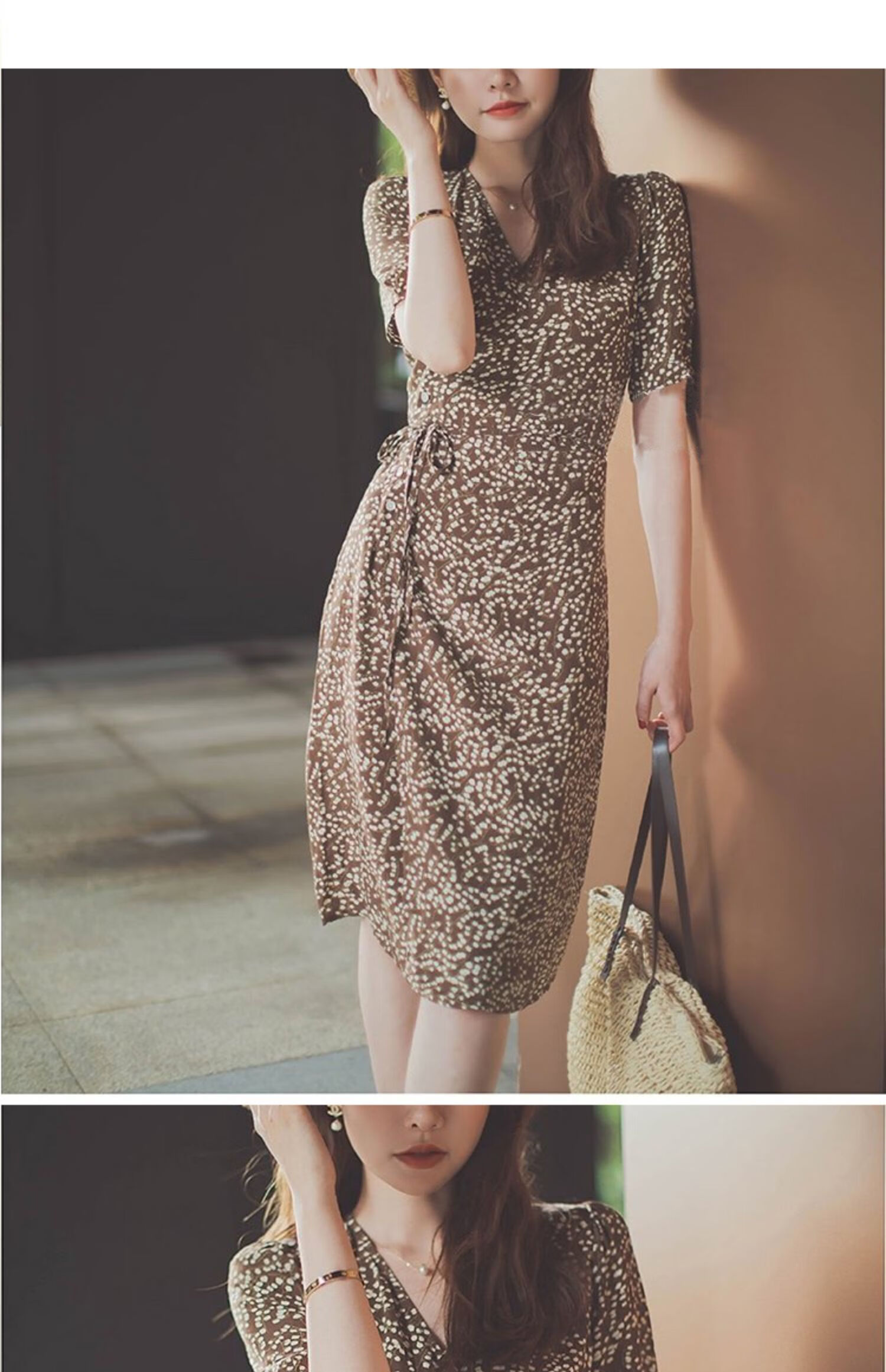 浪漫碎花连衣裙2021年夏新款韩版优雅时尚气质轻熟风设计感茶歇裙子
