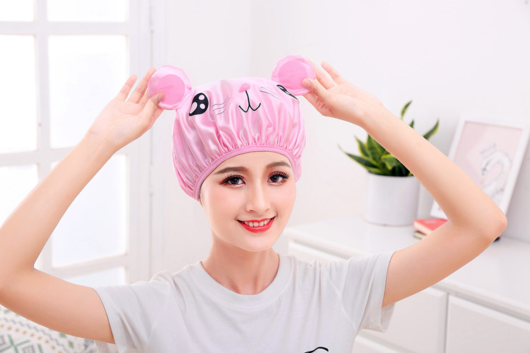 防水浴帽儿童宝宝洗澡帽干发帽淋浴帽子小孩子学生护耳朵头套头罩儿童