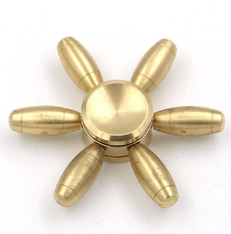 左轮指尖陀螺 金属高速长时间静音陀螺玩具减压玩具左轮子弹头水滴 八