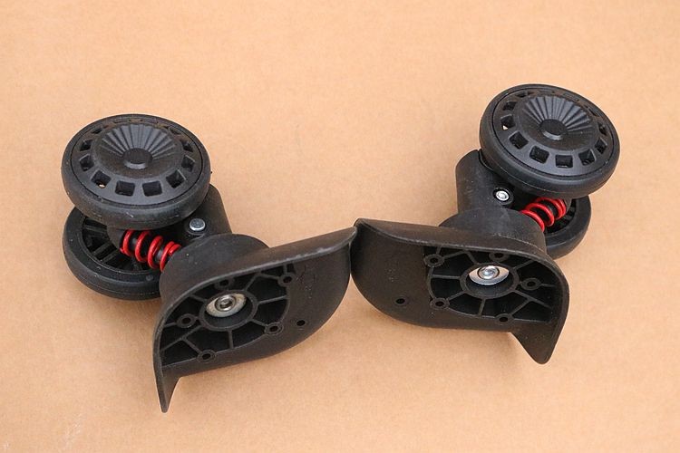 行李箱万向轮配件维修皮箱轮子箱包配件密码箱轱辘脚轮拉杆箱轮子黑