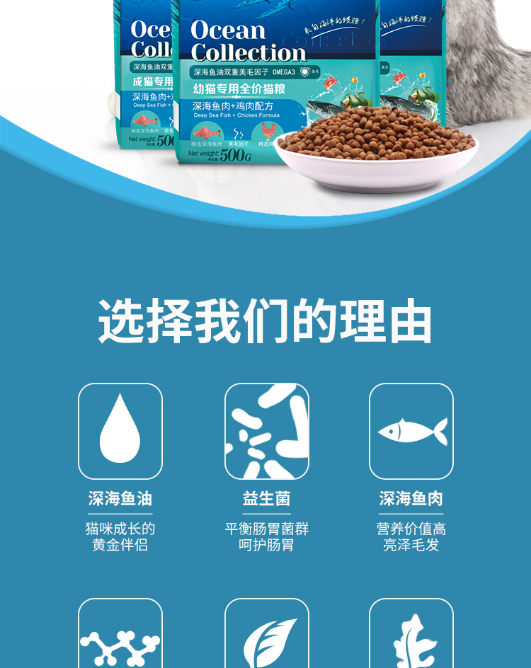 欧卡曼全阶段全价猫粮流浪猫幼猫成猫增肥营养发腮猫食小包装5斤10斤