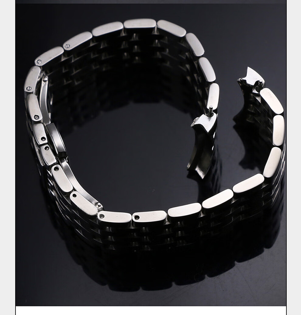 适配原装欧米茄蝶飞表带424系列折叠扣欧米茄男女钢表链20间金904折叠