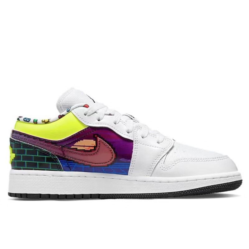 耐克(nike)女鞋air jordan 1 low 像素拼色运动休闲鞋板鞋dm8969-114