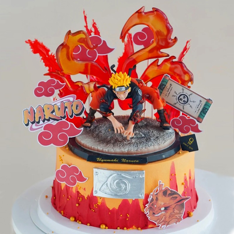 百世今生 儿童火影忍者生日蛋糕同城配送漩涡鸣人宇智波鼬佐助卡卡西