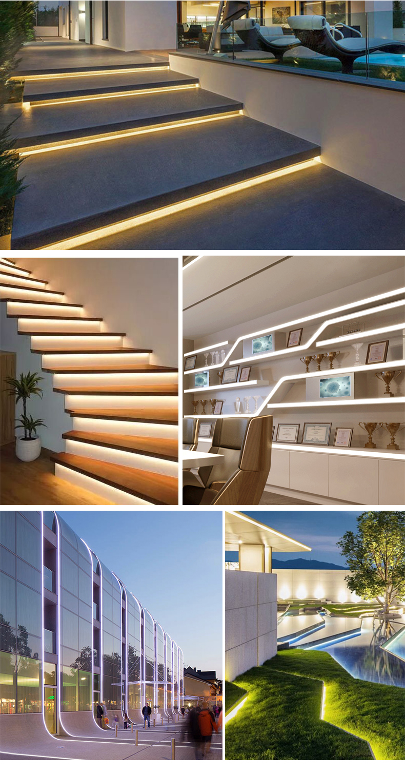 嵌入式预埋线条灯灯带1007 12x12硅胶灯带24v(3500k)显色93ra【图片