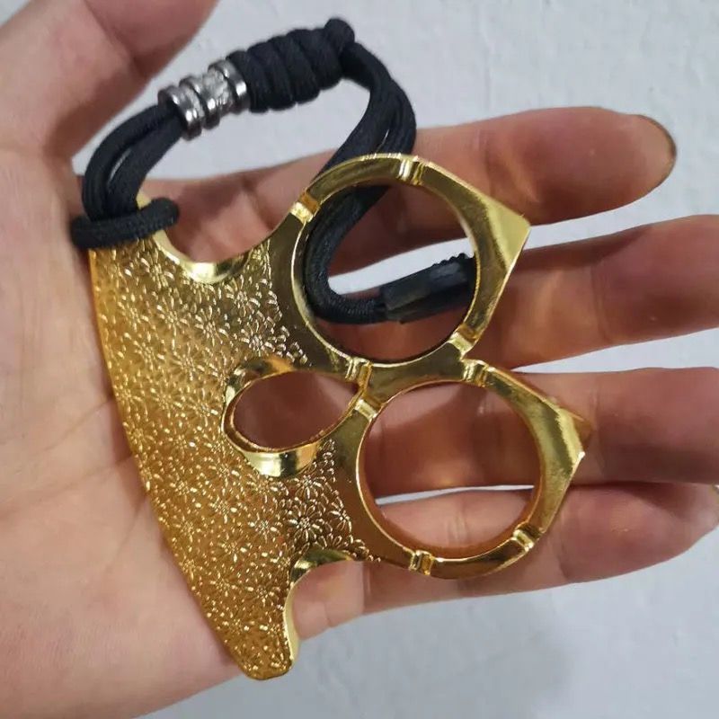 防身防狼女破窗器拳扣指虎两指扣双指扣手撑手扣戒指扣萌猫二指环 猫