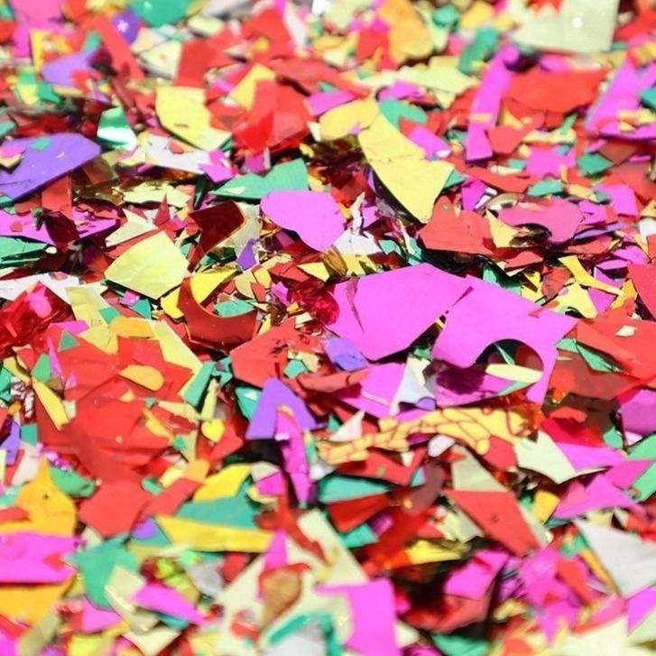 手撒礼花金粉彩色亮片撒花礼宾花开业闪粉碎片活动庆典婚庆用品 2500