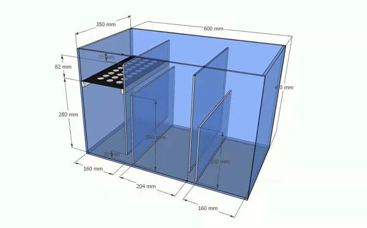 鱼缸底滤沉淀仓设计图片