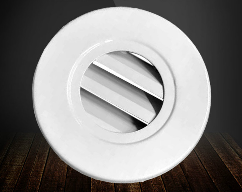 外墙铝合金圆形雨百叶窗通风换气口室外装自垂百叶新风口排风口 洞口