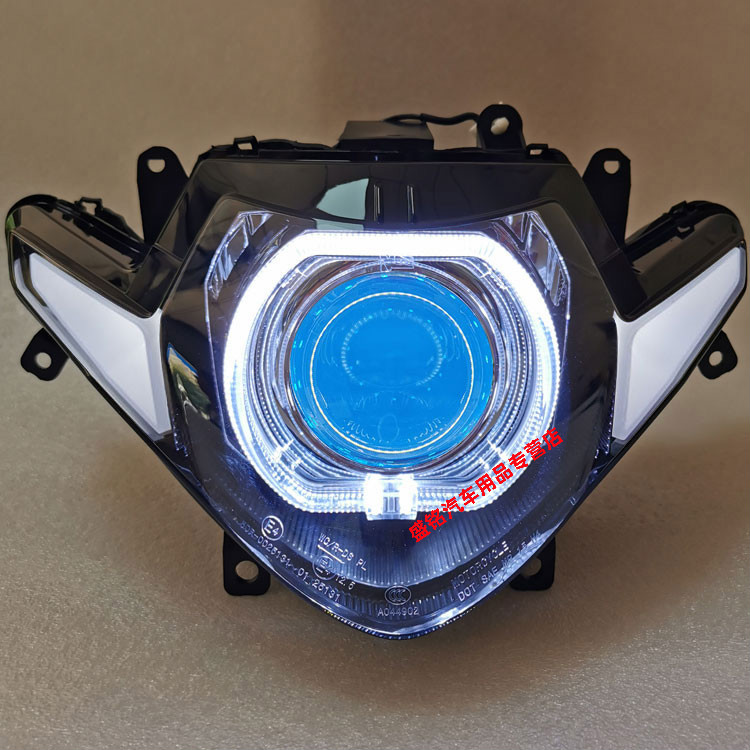 适用铃木gsx250r大灯总成改装gsx250双光透镜天使眼恶魔眼配件大灯