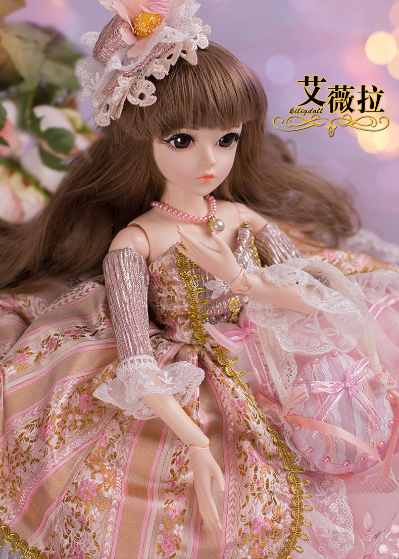 多丽丝凯蒂娃娃改装版宫廷版60cm芭比娃娃换装系列关节可动梦幻公主