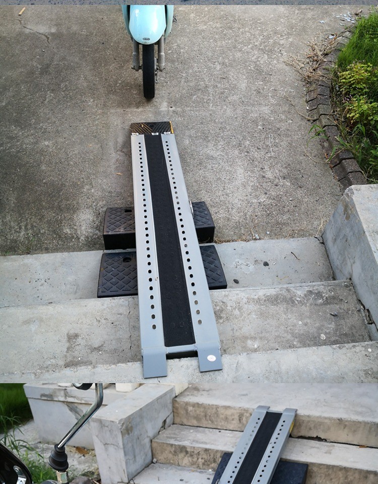 便携式无障碍楼梯坡道板摩托轮椅自行车上车上楼台阶板斜坡板装车神器