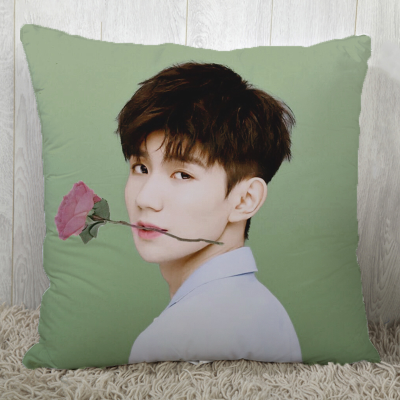 王源抱枕王源抱枕周边定制可爱双面同款玩偶写真创意tfboys生日礼物女