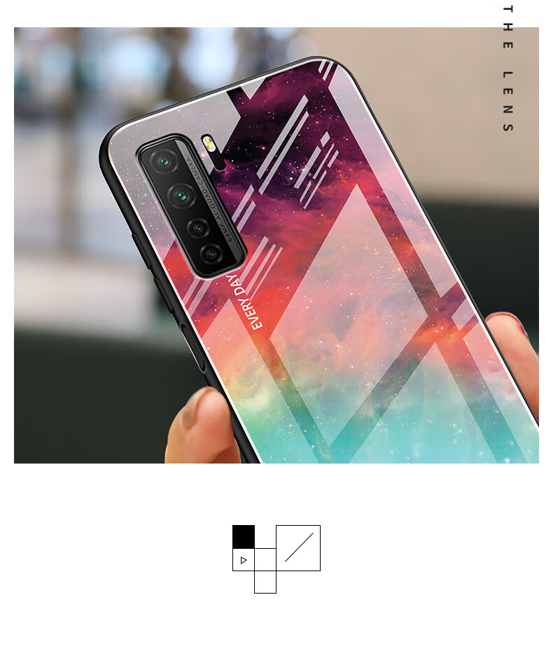 竹仔鱼 华为p40青春版5g保护外套华为p40青春版4g玻璃全包p40 lite