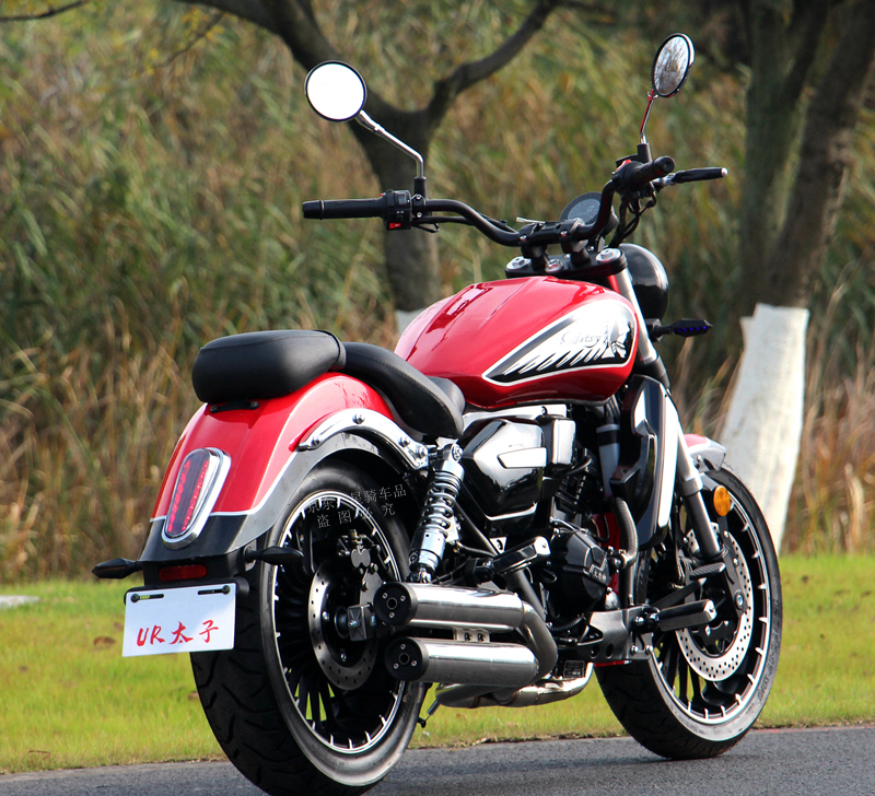 全新复古ur太子美式巡航摩托车400cc双缸水冷电喷嘉吉摩托车飞翎太子