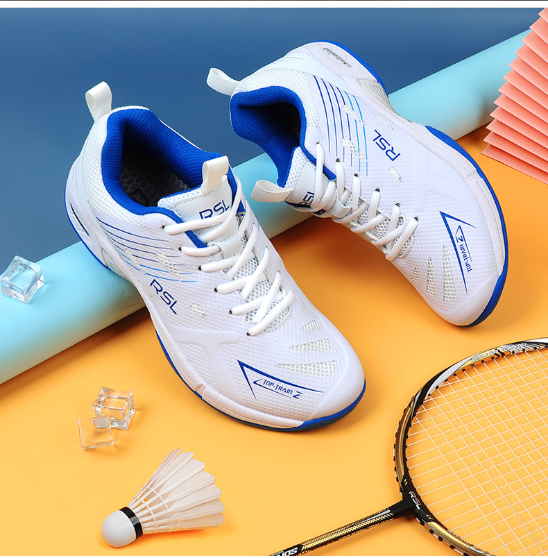 2021新款rsl亚狮龙专业羽毛球鞋男女运动鞋rs0123防滑耐磨rs0123白蓝