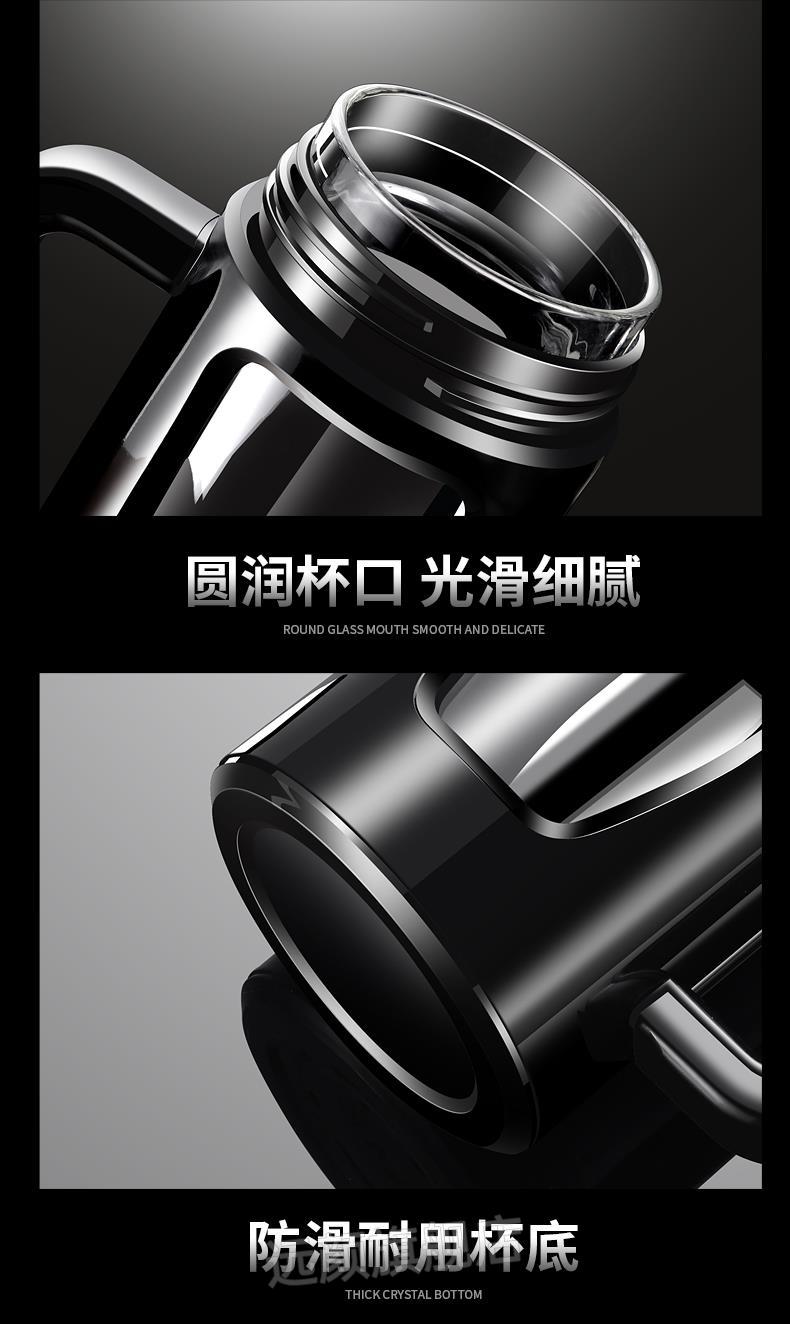 象印玻璃杯大容量日本象印官网大容量带手柄茶杯个人专用玻璃杯办公室