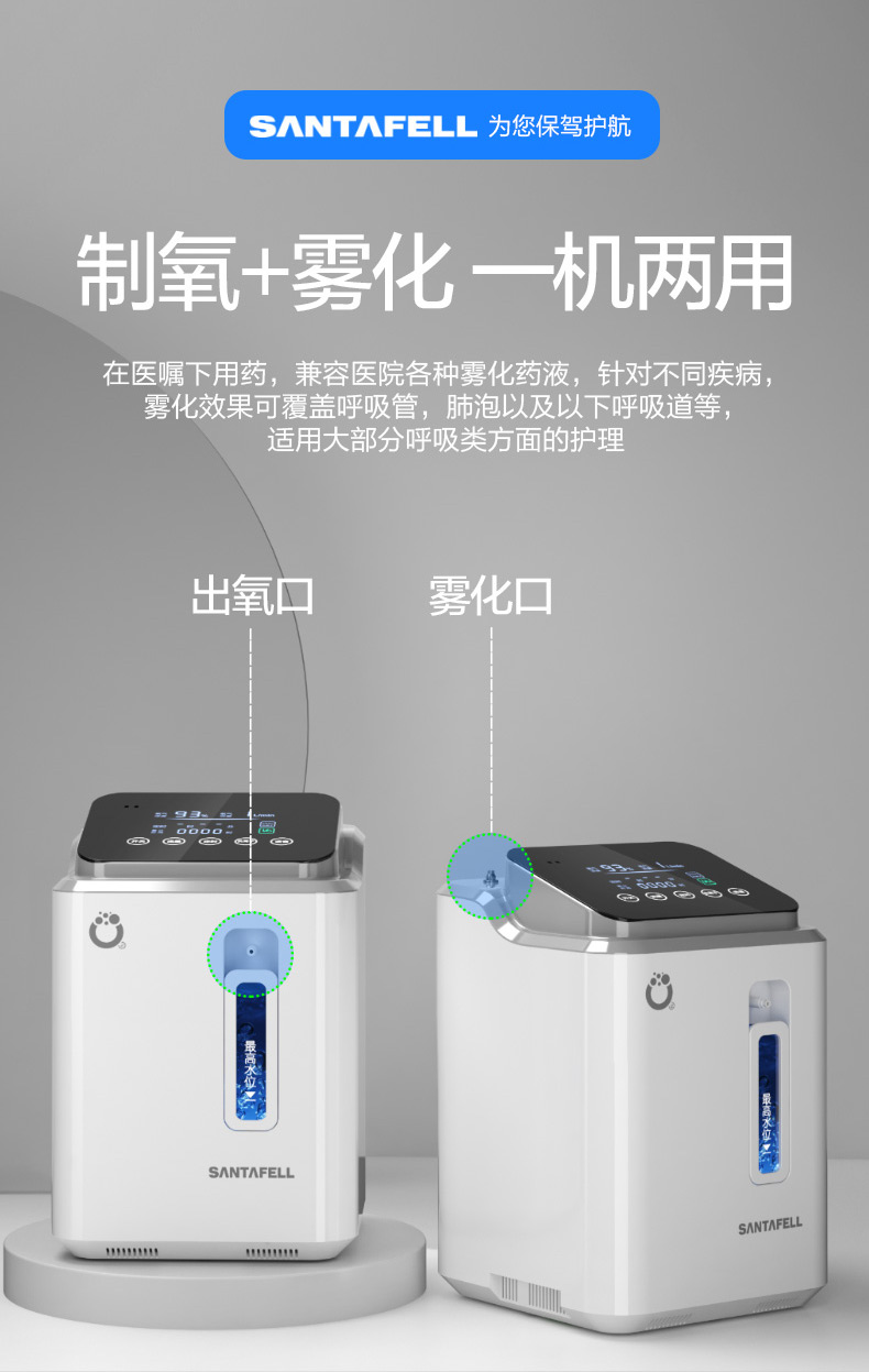 製氧機家用氧氣機老人吸氧機孕婦補氧器小型便攜式霧化車載升級靜音版