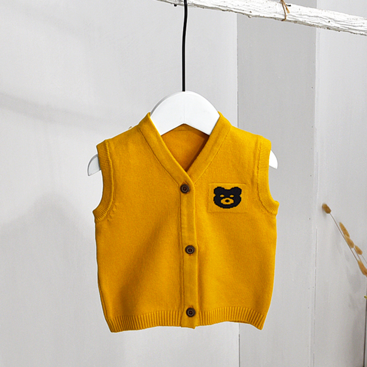 史努比snoopy宝宝针织马甲新生儿婴儿毛线小背心男童马夹外穿春秋薄款