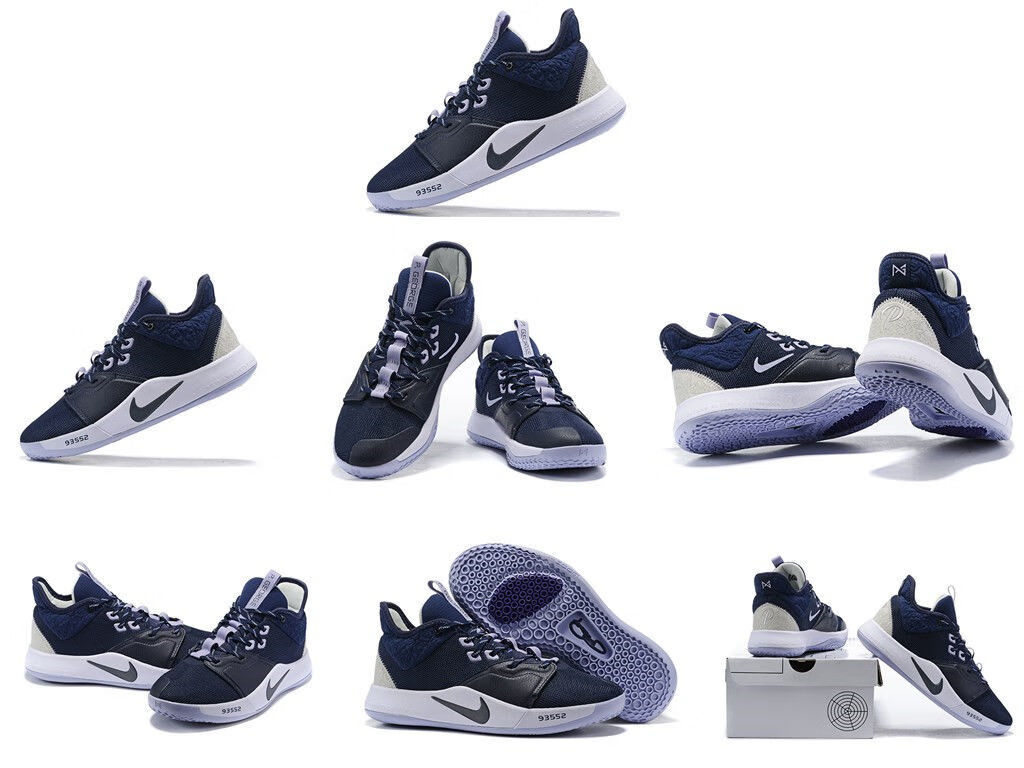 保罗乔治3代母亲节pg3黑白银灰白金配色低帮气垫男女款实战篮球鞋 天