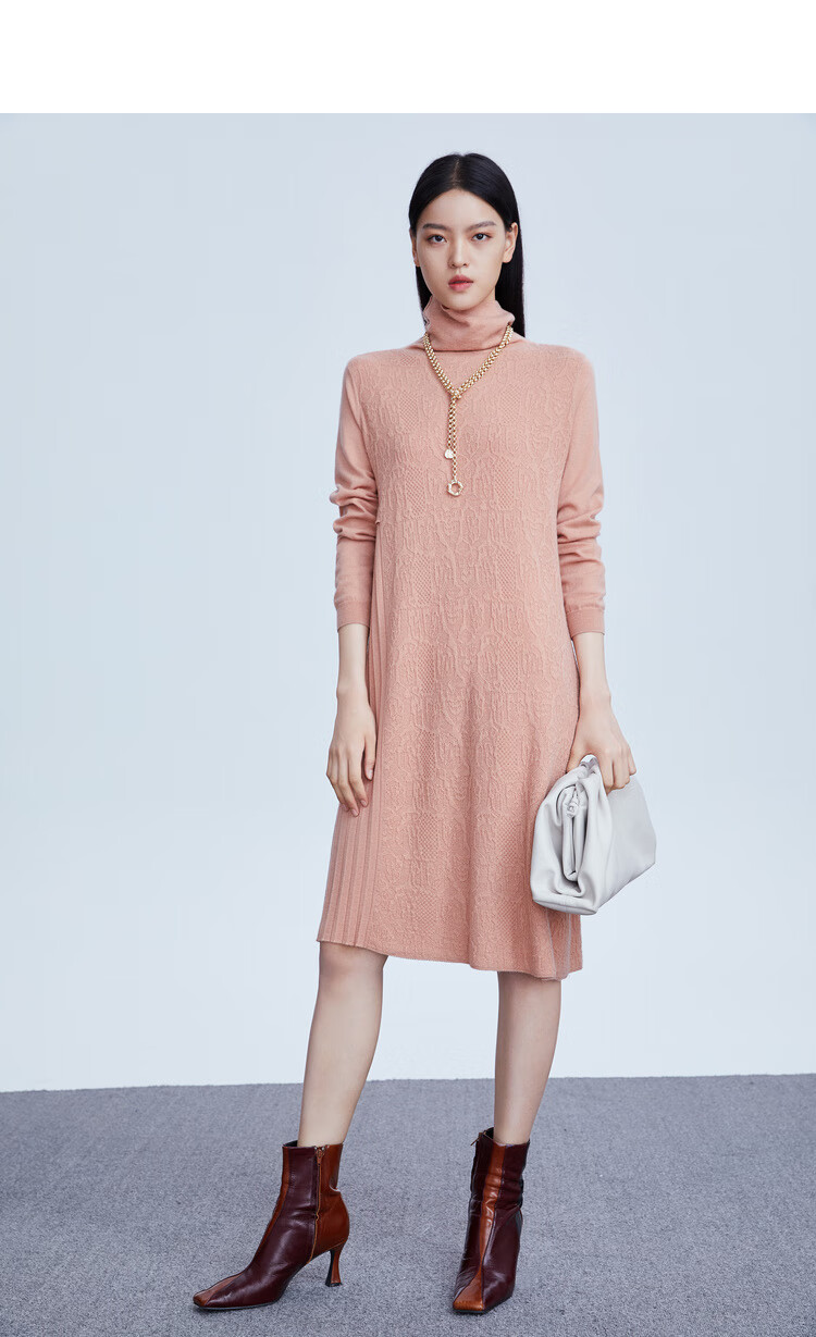 恩裳2020冬季新款连衣裙 蓝色 40/l