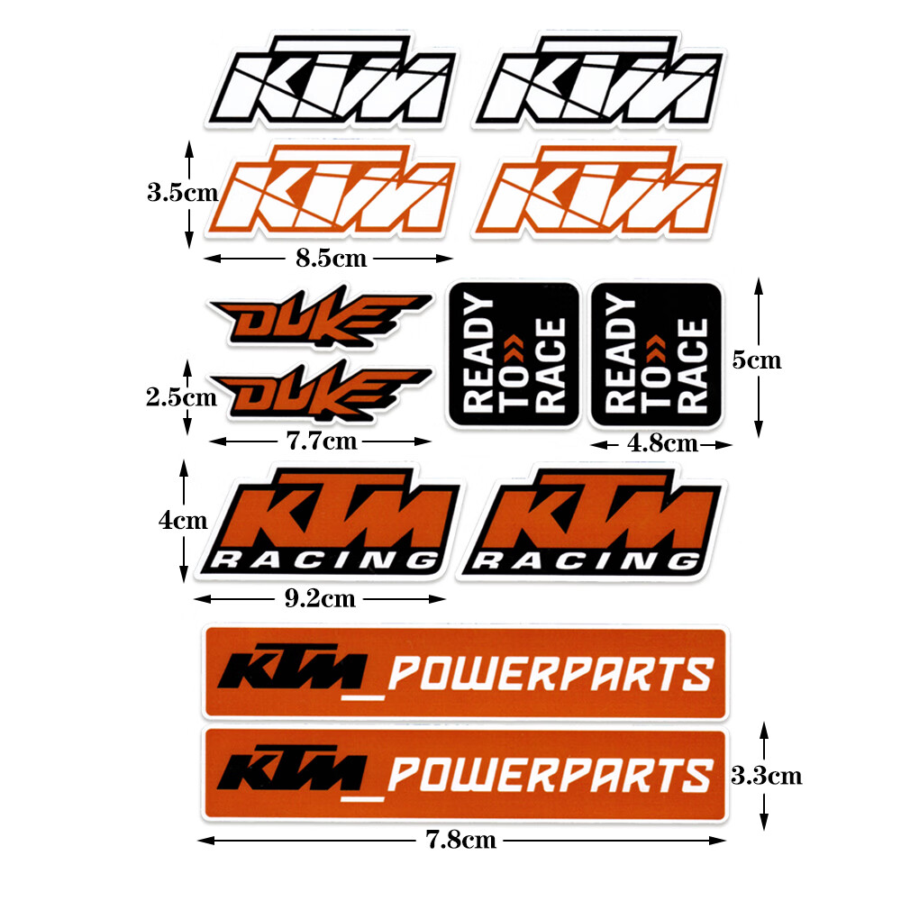 适用于ktm390 duke790摩托车贴纸防水反光改装头盔贴车贴车身贴花 ktm
