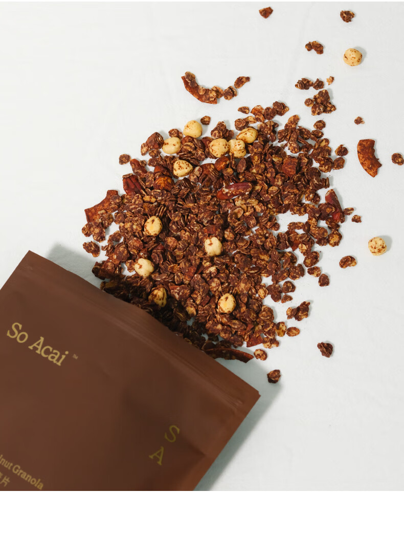 soacai燕麦片 可可榛子巧克力granola早餐即食坚果烘焙零食营养 苹果