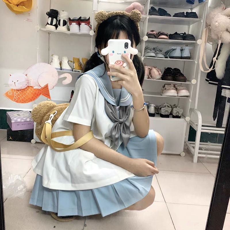 猫耳酱jk制服套装水手服可爱海军风学院风夏季水星记jk初恋jk山樱jk