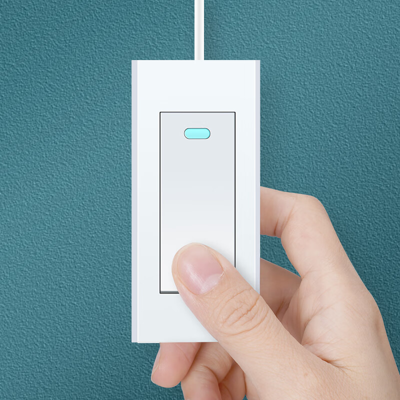 老式按钮开关床头手捏灯头电灯家用小型电源长方形线控双控开关黑色