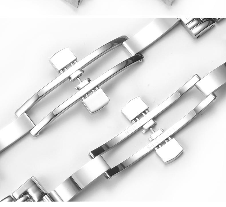 浪琴手表带钢带军旗系列男女l4.774/874蝴蝶扣配件18 20 间金色 20mm