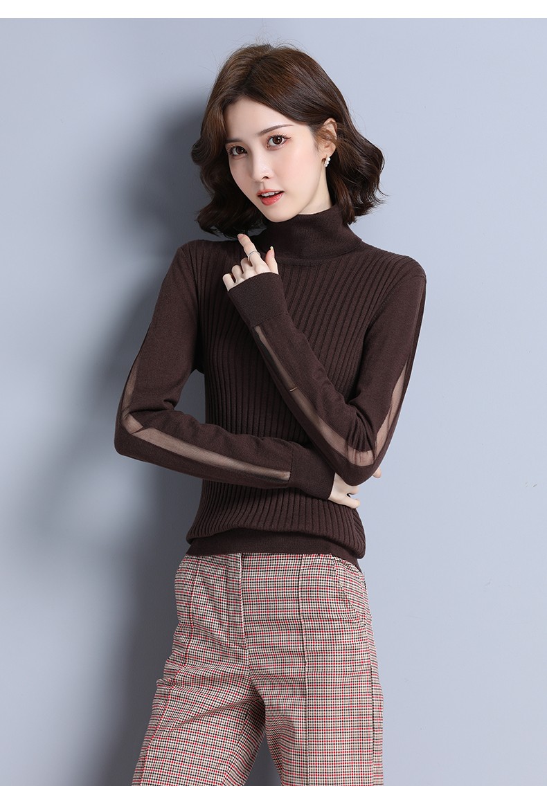 筱娅100%纯羊毛衫女时尚春秋高领打底衫2022年新款内搭针织衫上衣洋气