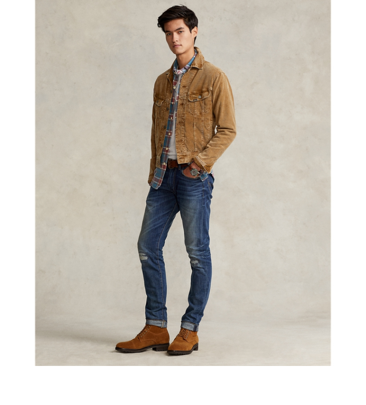 ralph lauren/拉夫劳伦男装 21秋弹力灯芯绒卡车司机夹